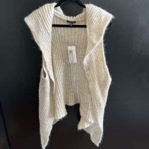 Eileen Fisher Cream Knit Sweater Vest